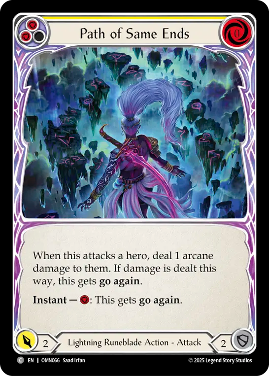 Path of Same Ends (Yellow) [OMN066] (Omens of the Third Age)  Rainbow Foil