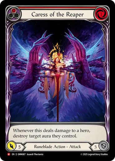 Caress of the Reaper (Red) [OMN087] (Omens of the Third Age)  Cold Foil