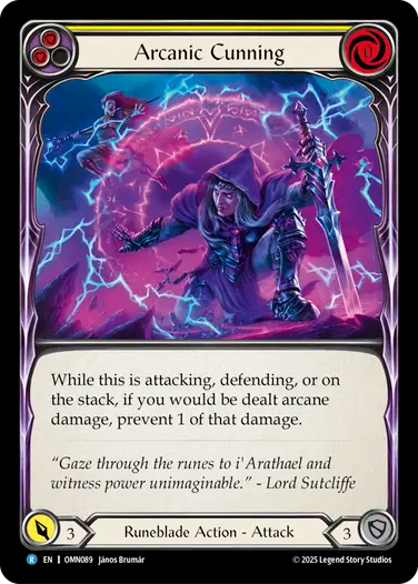 Arcanic Cunning (Yellow) [OMN089] (Omens of the Third Age)  Rainbow Foil