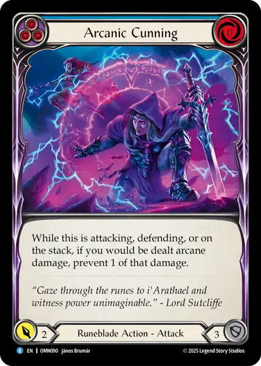 Arcanic Cunning (Blue) [OMN090] (Omens of the Third Age)  Rainbow Foil