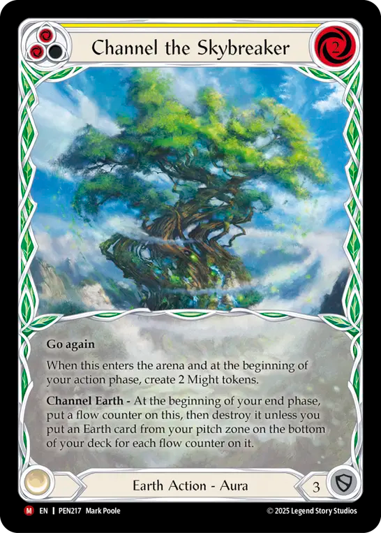 Channel The Skybreaker (Yellow) (Extended Art) [PEN217] (Compendium of Rathe)  Cold Foil