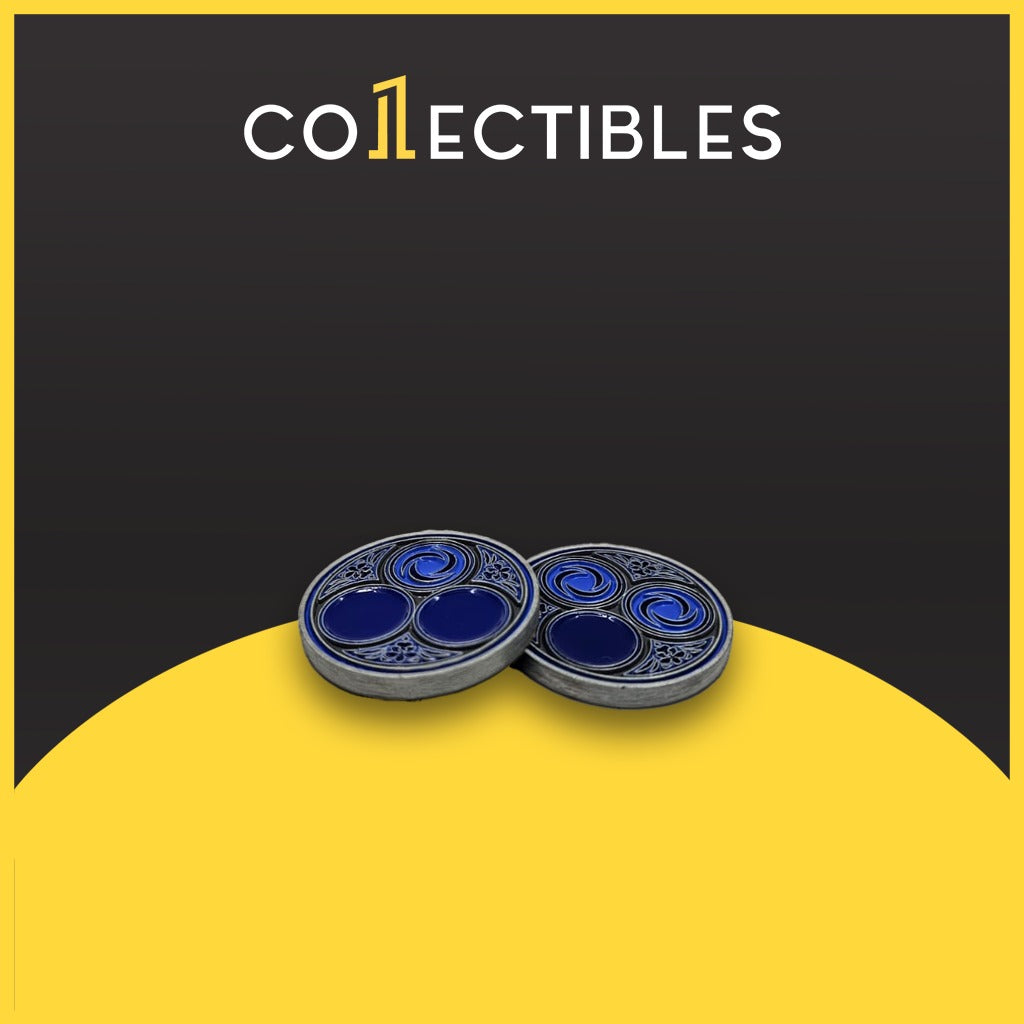 Moonforge Silver/Blue Resource Metal Token