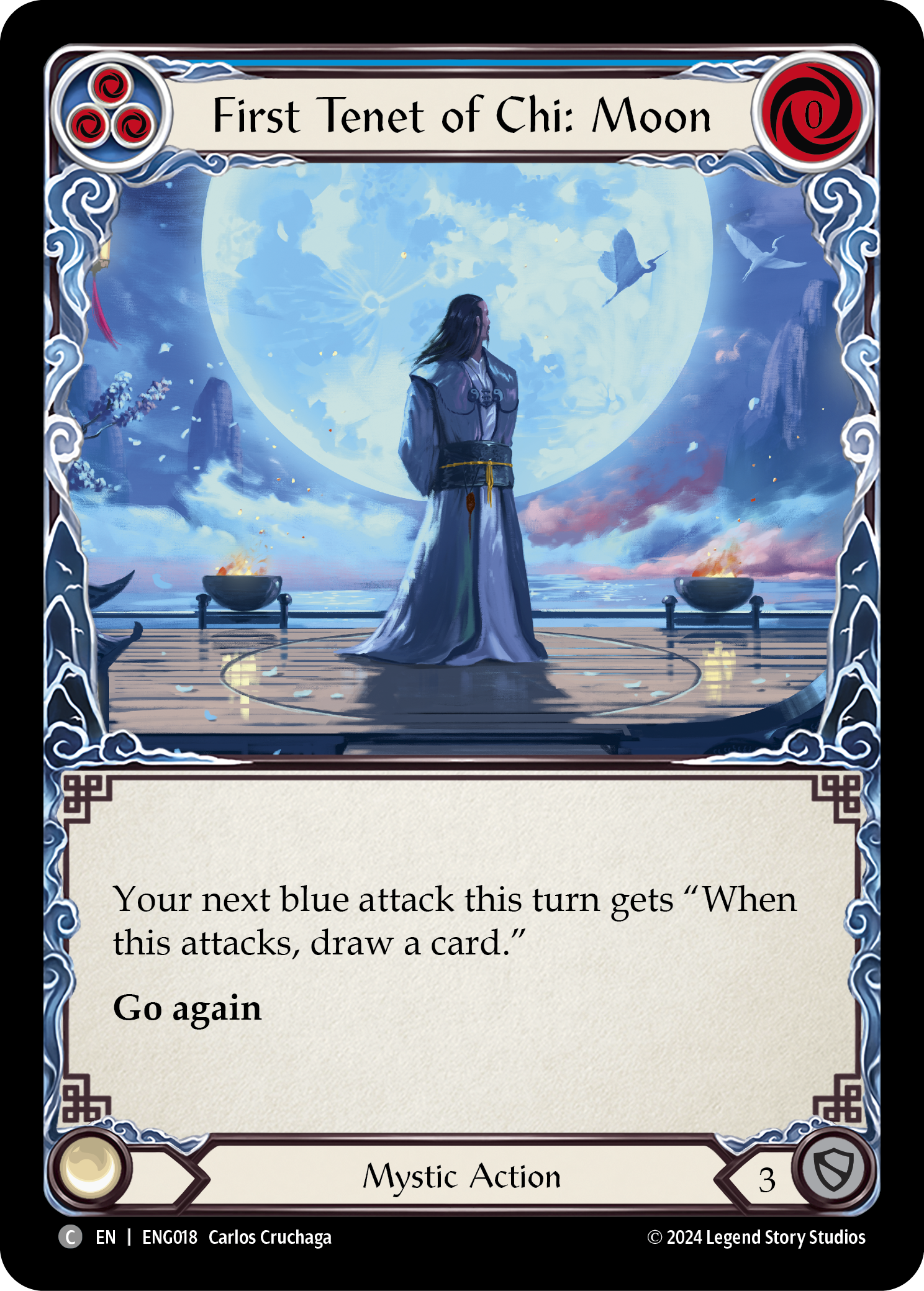 First Tenet of Chi: Moon [ENG018] (Part the Mistveil Enigma Blitz Deck)